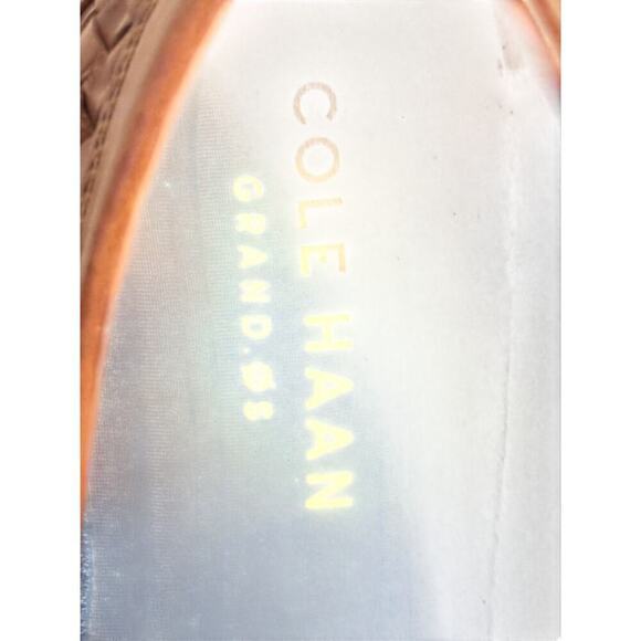 Cole Haan leather woven penny loafers British tan dynamic energy foam comfort main image 13